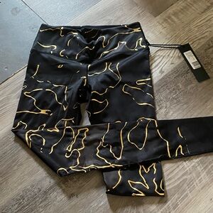 NWT Noli Black and Gold Leggings